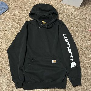 small carhartt hoodie black